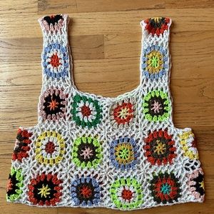 EUC granny square crop top